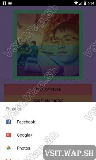 Ảnh từ Celebrate Pride cho Android - Tạo ảnh lục sắc trên Android