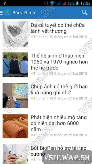 Ảnh từ KhoaHoc.com.vn for Android - Đọc tin tức khoa học trên Android